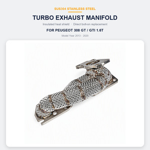 Collecteur d'échappement turbo isolé 4-into-1 soudé TIG à longueur égale pour Peugeot <span class=keywords><strong>308</strong></span> GT <span class=keywords><strong>GTI</strong></span> 1.6T EP6 THP SUS304 2013-2020 - Product Image 1
