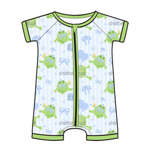 Bambu Giyim Üreticisi Bebek Kız Baskılı Bebek Kıyafetleri Yenidoğan Çocuk Giysileri Şortlar - Product Image 3