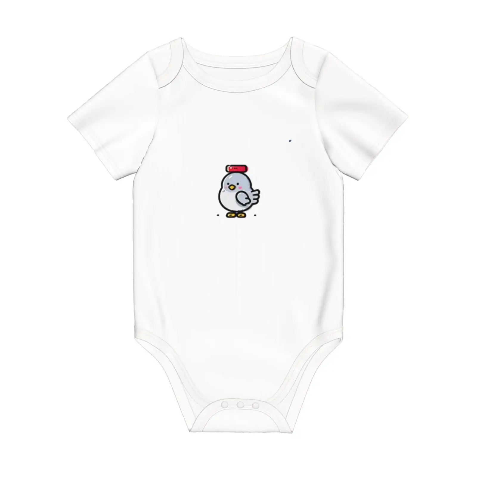 Little Q Chicken Novelty Baby Short Sleeve Climbing Clothes, All Cotton. Custom Made