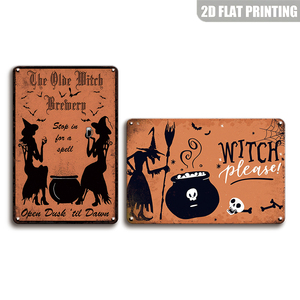 Letrero Metálico Vintage de la Cervecería Olde Witch: Detenga por un Momento y Disfrute del Encanto, Abierto del Anochecer al <span class=keywords><strong>Amanecer</strong></span> - Product Image 1