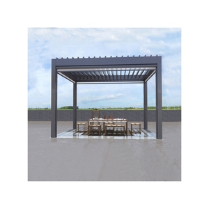 Kanopi tenda teras struktur alumunium Tiongkok naungan matahari dapat diatur dengan fitur paviliun penutup Pergola tahan air - Product Image 1