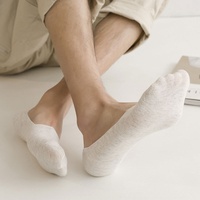 Chaussettes invisibles pour hommes, fines, en coton, respirantes, confortables, pour l'été, pour le sport et les occasions décontractées, 6205