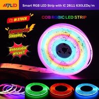 Bande lumineuse LED numérique RGBIC Dreamcolor COB, adressable et programmable, 12/24V, 630 LED, pour mur et plafond