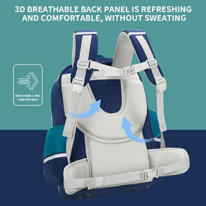 Sac à dos scolaire imperméable avec fermeture éclair pour élèves du primaire, soulagement de la charge et protection de la colonne vertébrale pour les enfants de la 1ère à la 6ème année - Product Image 3