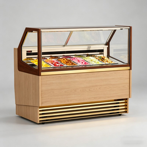 Professional 49 Inch Commercial Ice Cream Dipping Cabinet <b>Display</b> <b>Case</b> with Sliding Glass Door Air Cooling for Ice Cream Freezer - Product Image 2