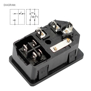 ICE320 Ổ Cắm Điện Xoay Chiều C14 Với Công Tắc Bật Tắt Được Chiếu Sáng Và Giá Đỡ Cầu Chì Ổ Cắm Điện 3 Chấu 10A 250V Có Giá Gắn Bảng Điều Khiển - Product Image 3