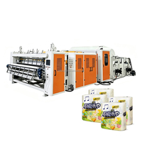 Machine de rembobinage entièrement automatique pour la fabrication de rouleaux géants de papier toilette, machine à papier toilette jumbo