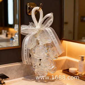 Nouveau Savon Artisanal en Cristal Rose – Cadeau d'Anniversaire, Décoration de Salle de Bain, Savon en Guirlande Créatif et Amusant, Cadeau Personnalisé - Product Image 5