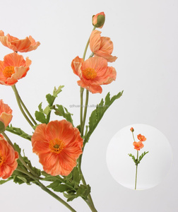 Flores Artificiales de Peonía y Margarita de Tacto Real, PU Realista, Venta al por Mayor, 3 Cabezas, Tallo Largo de 70 cm, Larga Duración, Marca HUAMU - Product Image 6