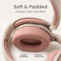 Casque sans fil P2961, confortable et élégant, avec coussinets en mousse à mémoire de forme, casque Bluetooth avec micro pour la musique et les appels