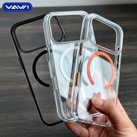 VAWI B375 Grosir Casing HP Transparan PC untuk iPhone 17 Pro Max, Casing HP Magnetik Anti Benturan, Pelindung HP Transparan