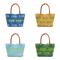 Sac fourre-tout de sororité de haute qualité, le plus vendu, réutilisable, de créateur, pour le shopping, sac de week-end