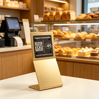 Base de Acero Inoxidable Personalizada con NFC para Reseñas de Google, para Recopilación de Comentarios en Restaurantes