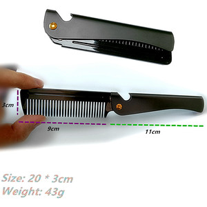 Bán buôn trực tiếp từ nhà máy, lược gấp in logo laser màu tùy chỉnh, lược bỏ túi tiện lợi, lược gấp bán chạy - Product Image 1