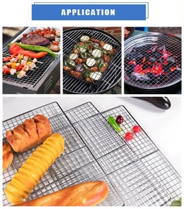 Oem Round Shape vuông kim loại lưới thép không gỉ Khay làm mát cho các món nướng hàng hóa - Product Image 3