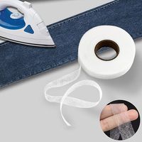 Ruban thermocollant en fer portable et durable, largeur 50m par rouleau, ruban adhésif double face pour tissu, pour couture à la machine, vente en gros