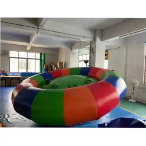 Summer Funny Gonflable Rotating Water Toys Disco Boat Remorquable Tube Gonflable UFO Boat For Water Entertainment