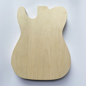 Cuerpo de guitarra sólido de tilo personalizado DIY sin acabar TL con tapa de Burl - Product Image 3