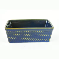 Ensemble de vaisselle quotidienne en céramique bleue personnalisable allant au four à micro-ondes, plat de cuisson, bol, tasse, vaisselle incluse
