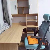 Haute qualité minimaliste pragmatique en forme de L combinaison bureau d'étude mode bureau d'écriture Antique pour les enfants