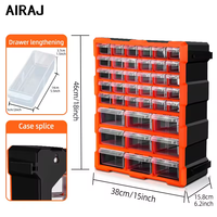 Boîtes à outils AIRAJ, armoire de rangement modulaire à tiroirs longs pour vis, boulons et écrous