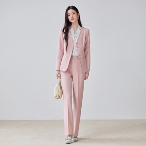 Damen Kragenloses Anzug-Set <span class=keywords><strong>Blazer</strong></span> und Midirock 3 Farben Goldknöpfe Übergröße S-5XL Büro-Arbeitskleidung Business-Outfit Großhandel - Product Image 5