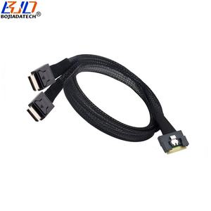 Slimline PCI-E 4.0 SFF-8654 8i zu Dual 2 Oculink SFF-8611 4i Port Splitter Adapter Datenverlängerungskabel 50CM 100CM auf Lager - Product Image 5