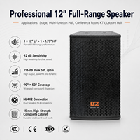 DSZ DS-F312 Haut-parleur professionnel pleine gamme haute puissance, boîtier en MDF de 18 mm, réponse en fréquence 40 Hz-20 kHz, 16,5 kg