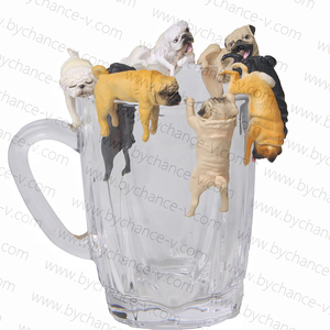 DIY drôle chiot accessoires multiples poses bouledogue français figurine en plastique jouet pour tasses jante décoration petit cadeau pour les amoureux des chiens - Product Image 6