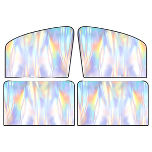 Iridescent Polyester Car Sunshade Magnetic Side Curtain Opaque Titanium Silver Heat Insulation Reflective Coating <b>Window</b> Curtain - Product Image 2