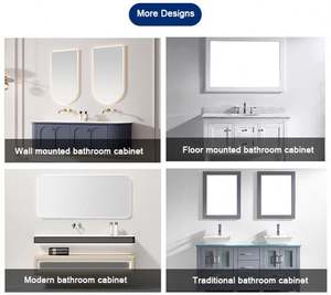 Meuble de salle de bain mural GODI, moderne, élégant, haut de gamme, avec double vasque, conçu par un designer suisse - Product Image 6