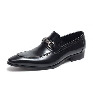 Nouvelles Chaussures Habillées en Cuir Véritable pour Hommes Style Anglais, Imperméables, Légères, Confortables, Respirantes et Tendance - Product Image 1