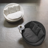 Canapé rotatif en bois minimaliste italien Guangsi Elite Selection, fauteuil de loisirs pour salon et balcon, canapé pour couples
