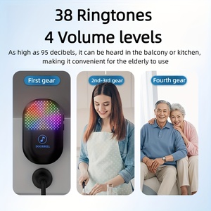 Sonnette sans fil intelligente 802 pour maison connectée, prise US/EU, 38 mélodies, installation facile, volume élevé, <span class=keywords><strong>sonnerie</strong></span> d'appel pour personnes âgées et patients - Product Image 6