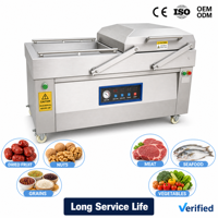 Machine d'emballage sous vide pour viande, fruits de mer, aliments cuits, légumes, céréales, fruits secs, scelleuse à double chambre pour supermarché