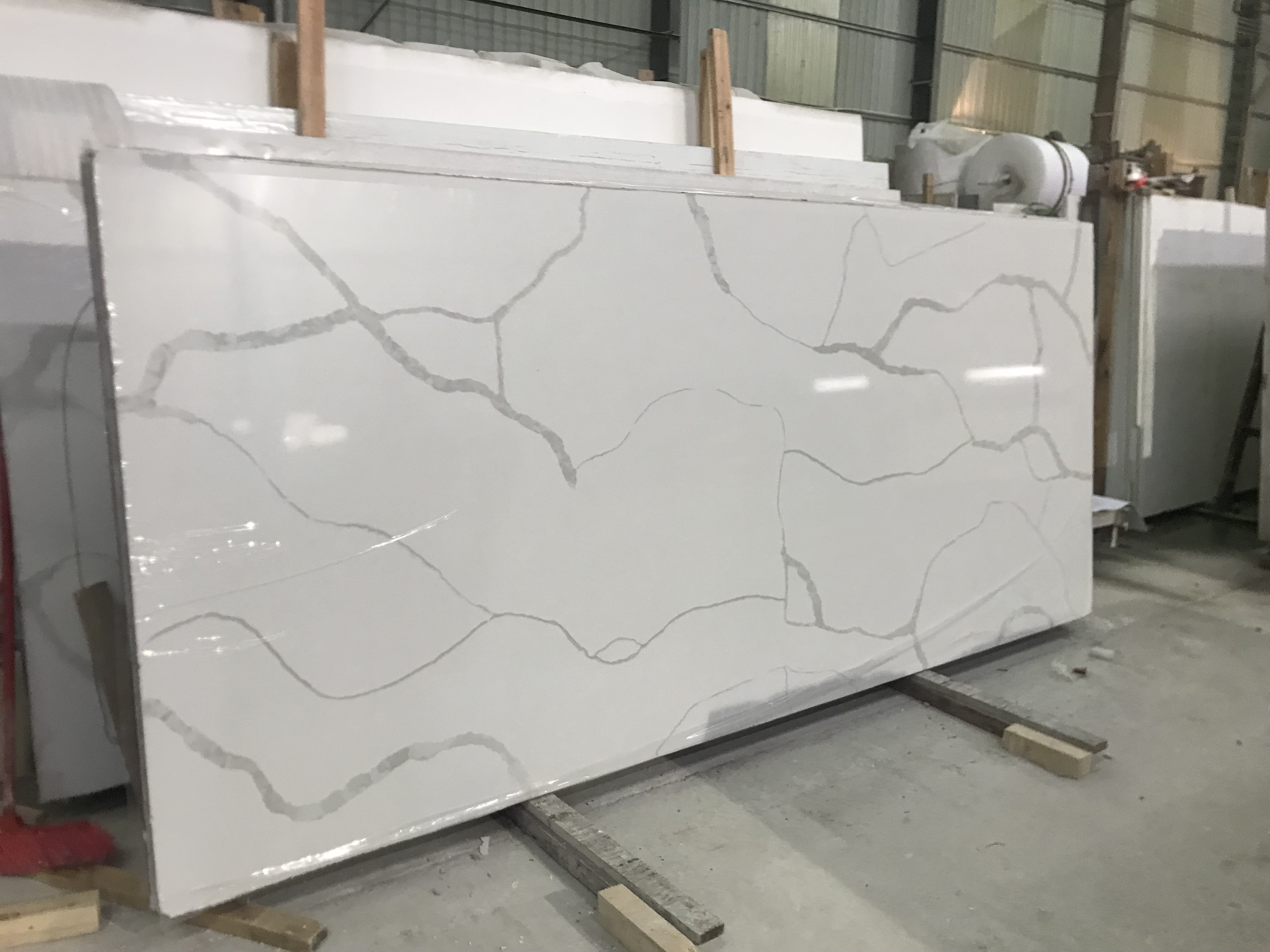JLY007 calaccata quartz factory prefab kitchen countertop bar counter bench tops