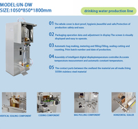 Ligne de production automatique complète d'eau potable d'emballage de sachet en plastique de sachet