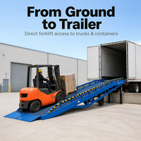 Plateforme mobile de chargement et de déchargement pour chariots élévateurs, rampe logistique pour camions porte-conteneurs, pont d'accès mobile