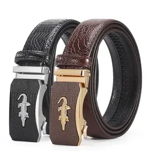 Offre Spéciale affaires Western-style ceinture pour homme vêtements accessoires hommes ceinture pour PU Crocodile cuir Style