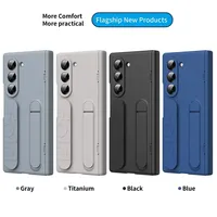 Étui antichoc avec anneau magnétique et support pliable, design armure TPU+PC, anti-traces de doigts, pour Z Fold 6/5/4/3 Camera