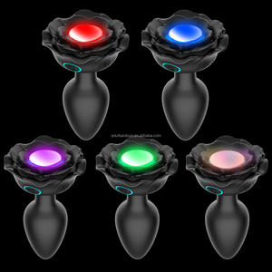 Rose Vibrateur LED Plug Anal Sex Toys Light Up Butt Plug Vibrateur 10 Modes de Vibration Butt Plug Avec Lumière - Product Image 3