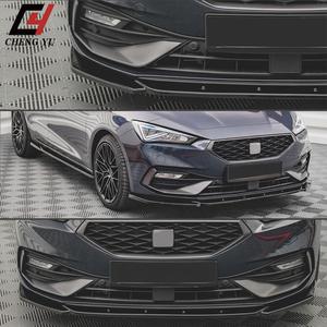 Splitter Paraurti Anteriore in ABS Nero Lucido e Effetto Carbonio per <span class=keywords><strong>Seat</strong></span> <span class=keywords><strong>Leon</strong></span> FR Mk4 2020+, Kit Carrozzeria Esterna, Accessorio Aerodinamico - Product Image 3