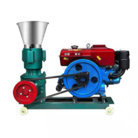 Nouvelle machine à granulés d'aliments pour animaux domestiques, moteur diesel, petite taille, pour poulet, canard, porc, vache, mini granulateur d'aliments pour animaux, haute productivité 300 kg/h