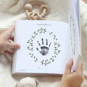 LABON Livre de souvenirs de naissance pour bébé Album de première année Livre personnalisé pour bébé Journal souvenir Milestone <span class=keywords><strong>Cadeau</strong></span> pour bébé - Product Image 2