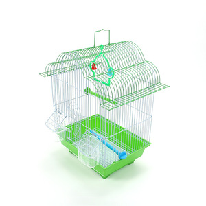Cage à oiseaux en fer à motif solide en gros avec poignée, cages d'élevage d'oiseaux à usage vivant, emballées dans une boîte, plateau en plastique - Product Image 6