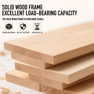 Lit plateforme en bois <span class=keywords><strong>de</strong></span> pin massif LOONGFUNG avec tête <span class=keywords><strong>de</strong></span> lit en cuir véritable renforcée, cadre <span class=keywords><strong>de</strong></span> lit <span class=keywords><strong>de</strong></span> qualité professionnelle - Product Image 3