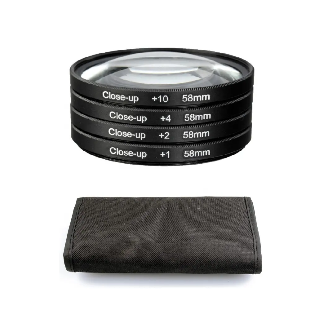 Bộ Ống Kính Lọc Cận Cảnh Macro 52MM + 1 + 2 + 4 + 10 Cho Ống Kính Máy Ảnh D7100 D5100 D5200 D3300 D3200 D3100 D800 D700 D600 D90 D80