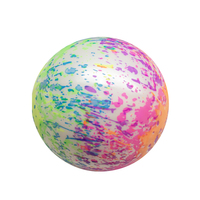 Balle d'eau gonflable en PVC durable avec éclaboussures d'encre rose pour la plage, la piscine, les jeux aquatiques en plein air pour enfants