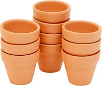 Mini kit de pot en terre cuite au design classique avec soucoupe pour la culture intérieure de plantes succulentes, de cactus et de fleurs sur le bureau