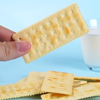 Crackers au lait LIKOFU, 3 saveurs : Lait et Sel, Ciboulette et Sésame, Biscuits croustillants savoureux, Collation toute la journée pour la vente au détail et en gros
